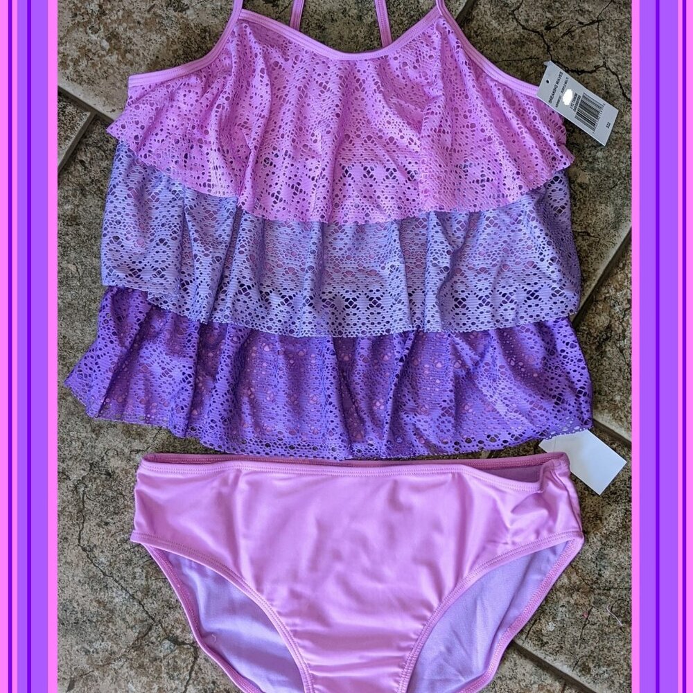 Tankini Swimsuit 2pc - Girls Size 16 Plus